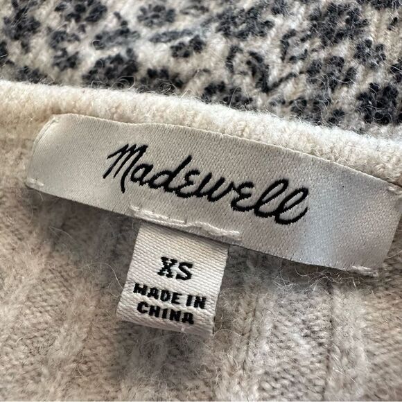 Madewell floral print boxy cut Ribbed Cardigan size XS - Picture 5 of 6